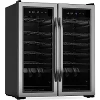 Klarstein Vinamour Weinkühlschrank | 2 Kühlzonen | 7 Regale | Touch-Bedienung | UV-Schutz Schwarz