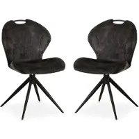 MX Sofa Esszimmerstuhl River - Anthrazit (2er-Set)