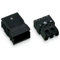 Wago 770-113 Stecker,mit Zugentlastungsgehäuse,3-polig,schwarz 770113 - 25 Stück