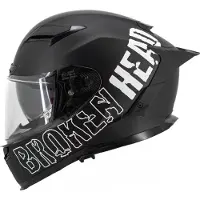 Broken Head Street Division Black Edition Integralhelm Mit Sonnenblende : L (59-60 cm) Größe: L (59-60 cm)