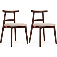 Konsimo Esstischstühle 2 St "LILIO", Creme, Buchenholz, Vintage, 47x76,5x45cm