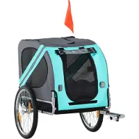 Fortuna Lai Hundeanhänger Fahrradanhänger Hundetransporter, Oxfordstoff mit Regenschutz, Atmungsaktiv, Grün, 130x73x90cm