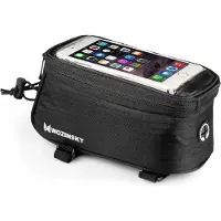 Wozinsky Fahrradrahmen-Handytasche, wasserdichter Telefonhalter bis 6,5 Zoll, 1,5L, schwarz (Modell WBB2BK)