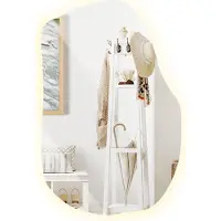 Wallfluent LED Spiegel mit Beleuchtung – 70 x 45,5 cm – Wandspiegel Badspiegel rahmenlos modern Design fürs Badezimmer – Neutralweiß 4000K