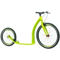 Crussis 26/20 Tretroller 26Zoll vorne 20Zoll hinten Scooter Cityroller 2025 Modell ONE Cobra 4.2-5 Rahmen Allu 6061 Neon Grün/Matt Hochwertig