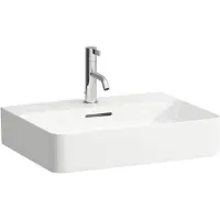 Laufen Aufsatz-Waschtisch VAL 550 x 155 x 420 mm, 1 Hahnloch, mit Überlauf, geschliffen, weiß - H8162820001041