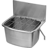 Kwc AR Mehrzweckbecken, SIRIUS, Edelstahl, 560x310x460 mm, Klapprost und Spritzwand
