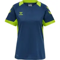 Hummel Lead Poly Kurzarm-t-shirt Blau M Frau Blau M