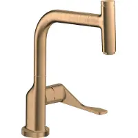 Hansgrohe AXOR Citterio DN15 Einhebel-Küchenmischer Select 230 mit Ausziehauslauf, 39861140, Farbe: Brushed Bronze