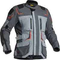 Lindstrands Myrvik wasserdichte Motorrad Textiljacke, grau/orange, 50