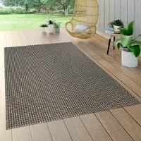 Paco Home In-& Outdoor Teppich Balkon Terrasse Küchenteppich Sisal Optik Modern Einfarbig 120x170 cm