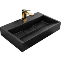 REA Waschbecken Konglomerat Goya 60 Rectangle Black