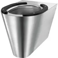 Delabie WC S21 S wandh. Edst. 1.4301 satiniert +2 Sitzbacken schwarz