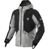 REV'IT! Revit Tectonic H2O wasserdichte Motorrad Textiljacke, schwarz/grau, 4XL