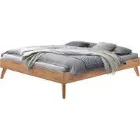 Hasena 1100000002199 "Calvari", beige (kernbuche natur, geölt), B:96cm H:41cm L:205cm, Kernbuche massiv, Betten, 1100000002199, mit einer Fußhöhe von 25 cm