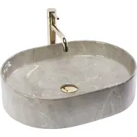 REA Aufsatzwaschbecken Nadia 50 Kashmir Oval Grey