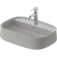 Duravit Zencha Aufsatzbecken 550 mm, ein Hahnloch, 2374556771, Farbe: Grau Seidenmatt
