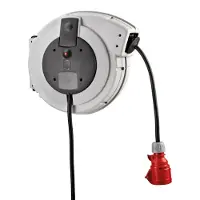 Hedi Schwenkbare Elektro Federzugtrommel Kabel 15m 3G2,5, grau Stromkabel