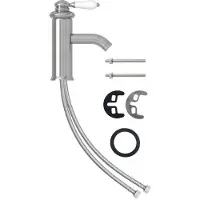 Syfax Waschtischarmatur Silbern 130x180 mm