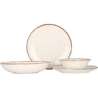 RINART Geschirrset (Large) - Brunilda - 24 teilig - 6 Personen - Porzellan