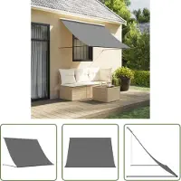 The Living Store Markise Einziehbar Anthrazit 250x150 cm Stoff und Stahl