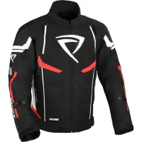 Difi Estoril Aerotex wasserdichte Motorrad Textiljacke, schwarz/weiß/rot, XL