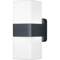 Osram SMART+ WiFi Cube Up/Down LED Wandleuchte Dunkelgrau, 14W, 950lm, RGB+W 3000K, WiFi, Alexa, IP44 Außen