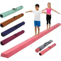 TRUTZHOLM Schwebebalken 300 cm pink klappbar auf 150 cm tragbarer Turnbalken inkl.Tragetasche