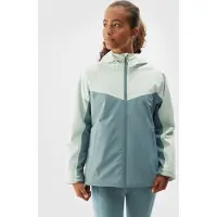 4F Trekkingjacke Kinder 146 cm mit NeoDry 5000/3000 Membran Grün, Wind- und Regenbeständig