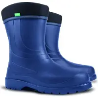Demar Damen Gummistiefel Laura Regenstiefel Garten Arbeitsschuhe EVA gefüttert Blau 42