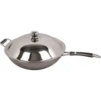 CombiSteel Induktions-Wokpfanne 62,5 cm – professionell, mit rundem Boden, Edelstahl