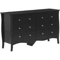 Beliani Kommode Schwarz aus MDF Platte 40 x 130 x 75 cm Modern Geräumige Schubladen im Jugendstil für Wohnzimmer Schlafzimmer Kinderzimmer Flur