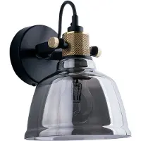 Euluna Wandleuchte aus Glas Amalfi schwarz mit gold