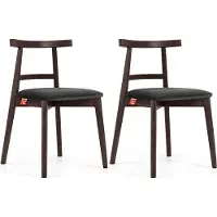 Konsimo Esstischstühle 2 St "LILIO", Graphit, Buchenholz, Vintage, 47x76,5x45cm