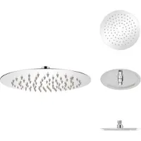 vidaXL Regenduschkopf Edelstahl 20 cm Rund - Duschköpfe