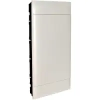 Legrand Praktibox S Unterputzverteiler, mit Kunstofftür, weiss, 4x 12 Module 135144