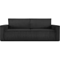 Konsimo Schlafsofa in Pet Friendly Cord-Stoff mit Armlehnen "NAPI", Dunkelgrau, Cordstoff, Loft, 228x89x101 cm