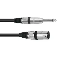 Omnitronic Adapterkabel XLR(M)/Klinke mono 10m sw