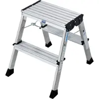 Krause Rolly Doppel-Klapptritt, 2 x 2 Stufen, alufarben