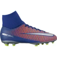 Nike Kid's Mercurial Victory VI (FG) Kinder Fußballschuhe Sockenschuhe, Größe Youth Schuhe:36.5, Farbe :DEEP ROYAL BLUE/CHROME-TOTAL CRIMSON