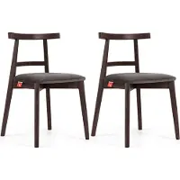 Konsimo Esstischstühle 2 St "LILIO", Grau, Buchenholz, Vintage, 47x76,5x45cm