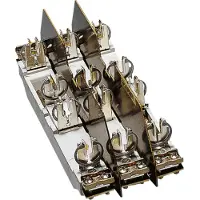 Hager L00T Sicherungsunterteil NH00 6x160A Tandem, mit Käfigklemme bis 70mm2, Sammelschiene