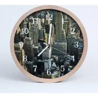 Tulup Holzuhr 20fi cm wanduhr - Stadtgebäude
