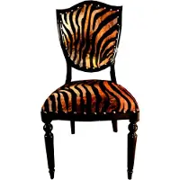 Casa Padrino Art Deco Luxus Esszimmer Stuhl Leopard / Schwarz - Luxus Hotel Möbel