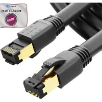 HB-DIGITAL Netzwerkkabel CAT 8.1 LAN RJ45 S/FTP LSZH 5m schwarz
