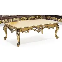 Casa Padrino Luxus Barock Couchtisch Gold - Rechteckiger Massivholz Wohnzimmertisch im Barockstil - Barock Möbel - Luxus Möbel im Barockstil - Barock Einrichtung - Edel & Prunkvoll