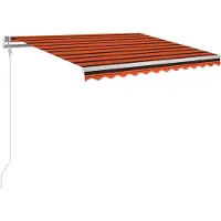 Syfax Automatische Markise mit LED Windsensor 350x250 cm Orange/Braun