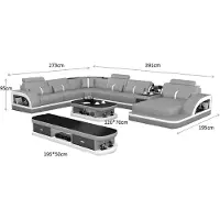 Xl Moebel Gmbh Wohnlandschaft Couch Polster Sofa Garnitur 3tlg. Set Couchtisch Sideboard Leder