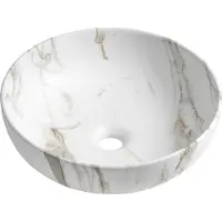 Sapho RONDANE Aufsatzwaschtisch,Keramik,41cm, Bianco carrara