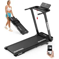 Zipro Forma Lite Laufband Elektrisch Klappbar – Ultra Flat Design, Bis 12 km/h & 120 kg Belastbarkeit - Bluetooth App-Kompatibel, Leises Walking Pad